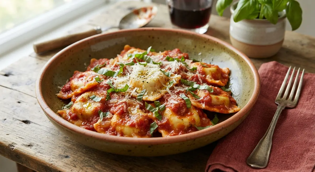 Cheese Ravioli with Marinara Sauce
